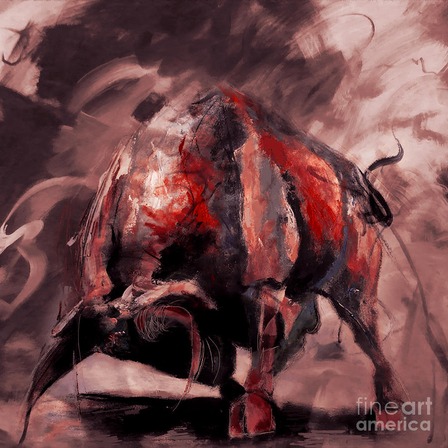 Wild bull  Painting by Gull G