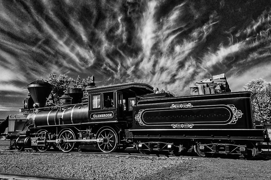 Wild Clouds Over Old Train Photograph by Garry Gay