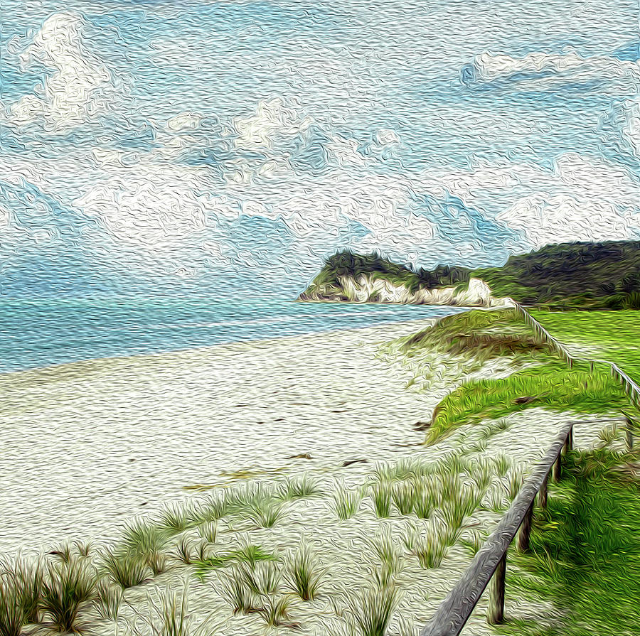 Wild coastline Digital Art by Les Cunliffe