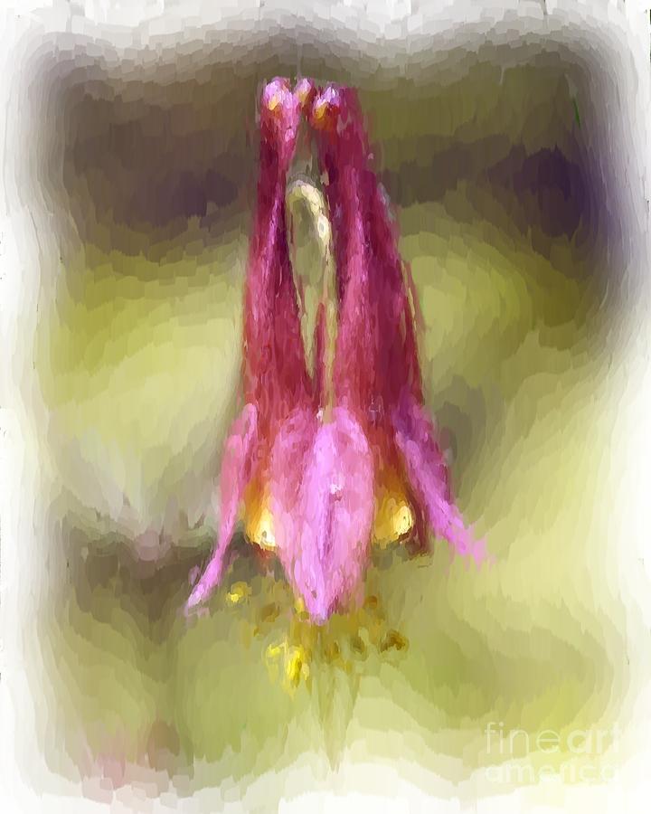 Wild Columbine Flower Painting by Smilin Eyes Treasures