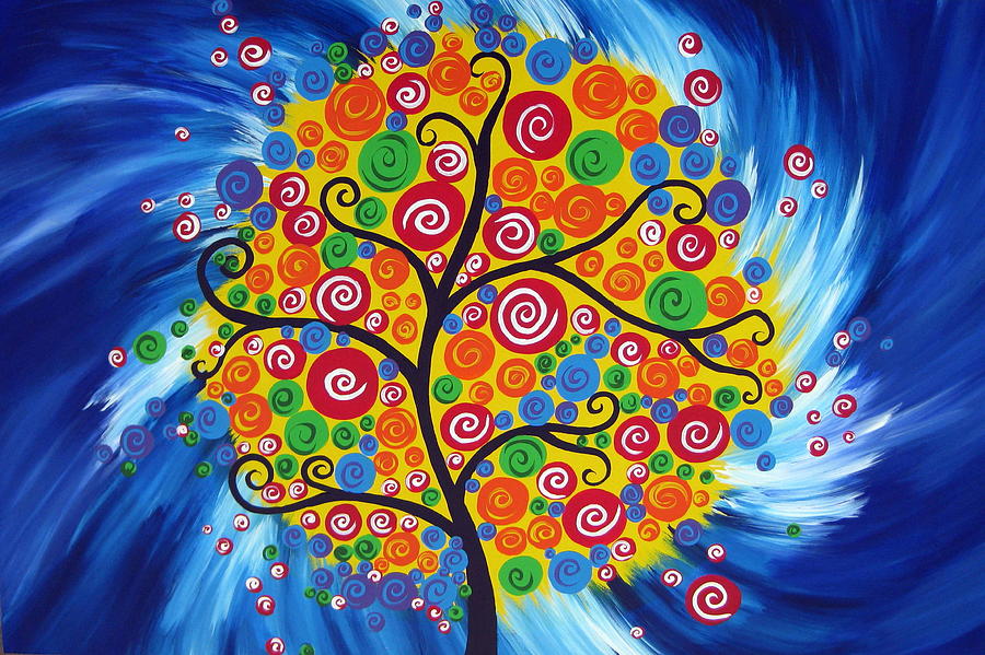 Tree Painting - Wild Dream Tree by Cathy Jacobs
