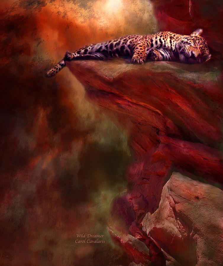 Leopard Mixed Media - Wild Dreamer by Carol Cavalaris