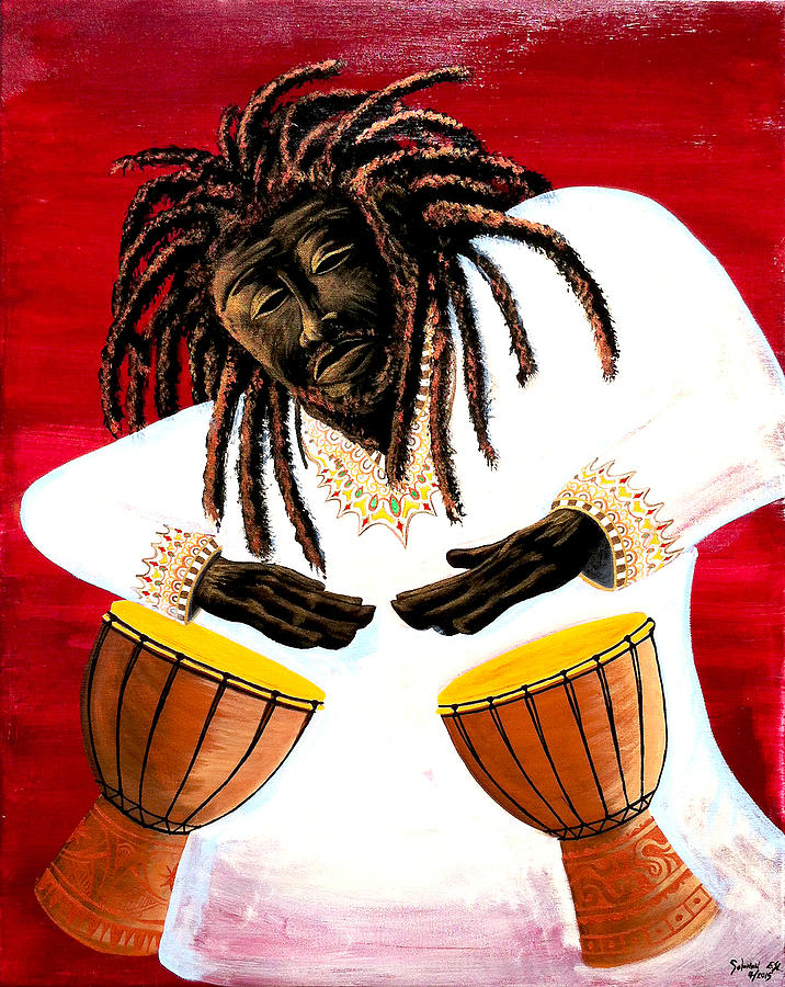 Drum Painting - Wild Drummer  by Edson Lima