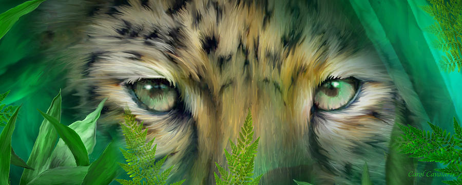 Wild Eyes - Amur Leopard Mixed Media by Carol Cavalaris