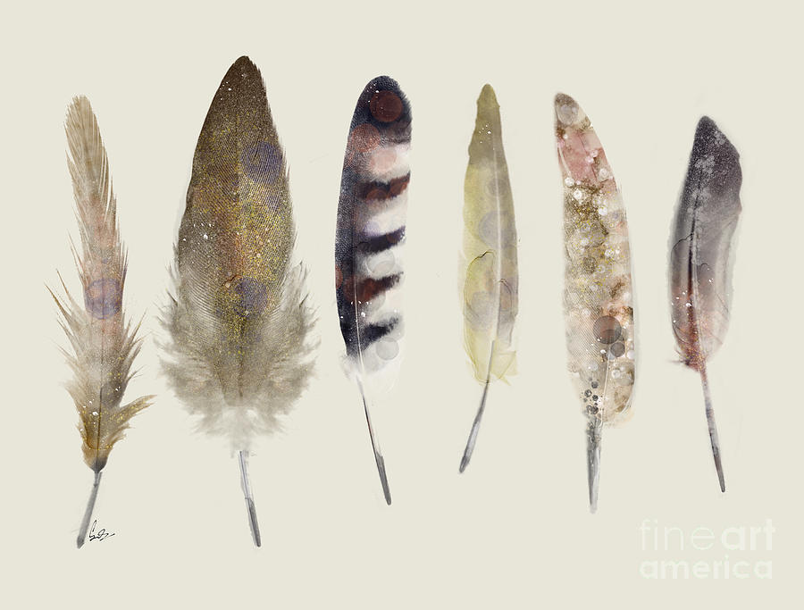 Wild feathers  Painting by Bri Buckley