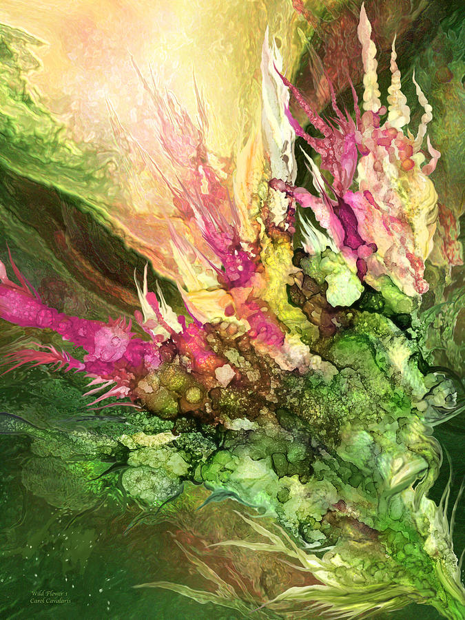 Wild Flower 1 -  Organica Mixed Media by Carol Cavalaris