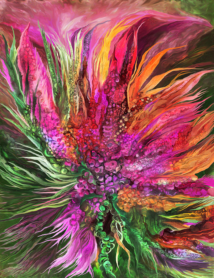 Flowers Still Life Mixed Media - Wild Flower 2 - Organica by Carol Cavalaris