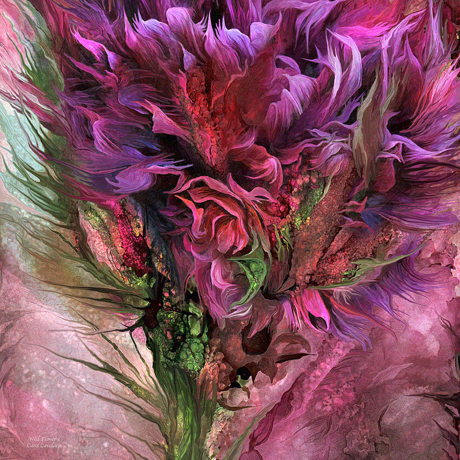 Wild Flower 3 - Organica Mixed Media by Carol Cavalaris