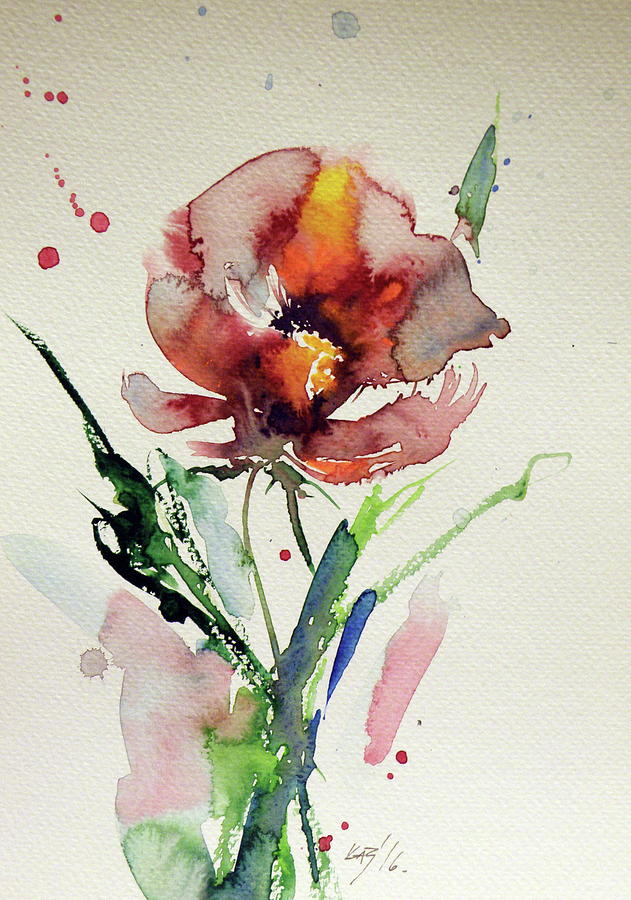 Wild flower Painting by Kovacs Anna Brigitta