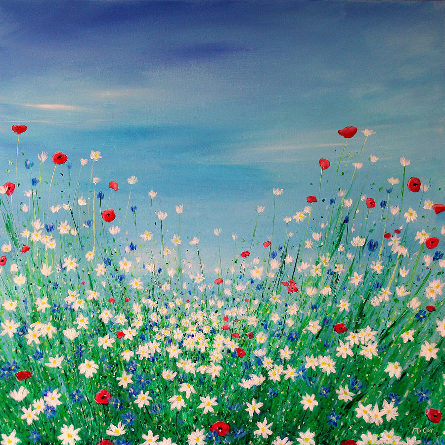 Wild Flower Meadow Painting by K McCoy