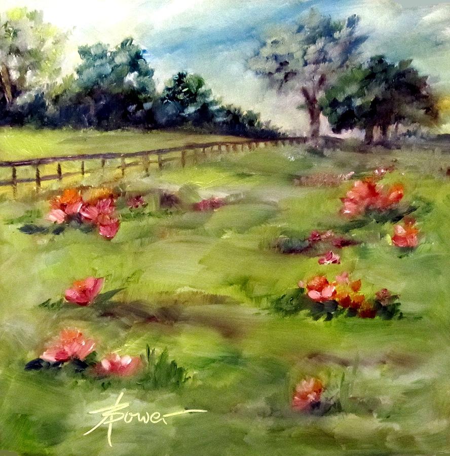 Texas Wild Flower Road Trip  Painting by Adele Bower