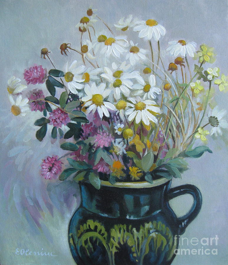 Wild flowers 2 Painting by Elena Oleniuc