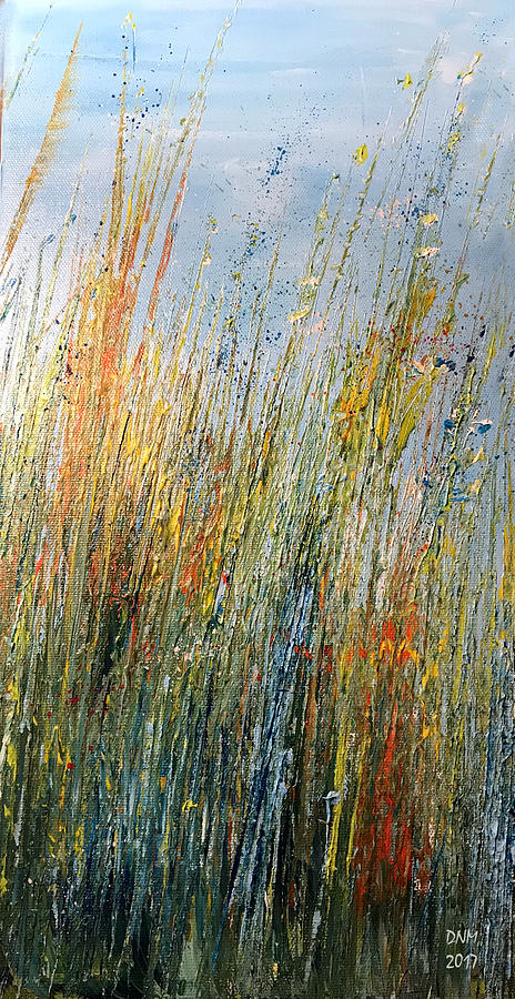 Wild Flowers and Hay Painting by Dorothy Maier