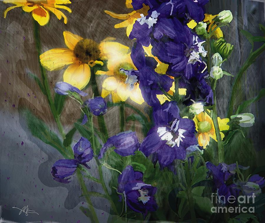 Wild Flowers Painting by Bob Salo
