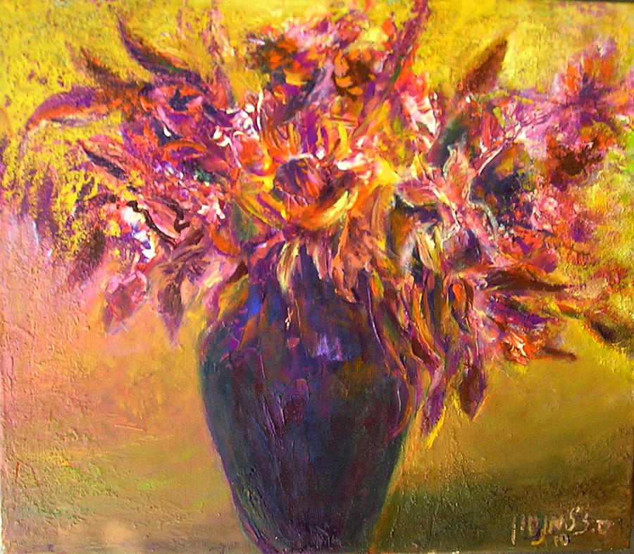 Wild flowers in a vase Painting by Sylva Zalmanson - Fine Art America