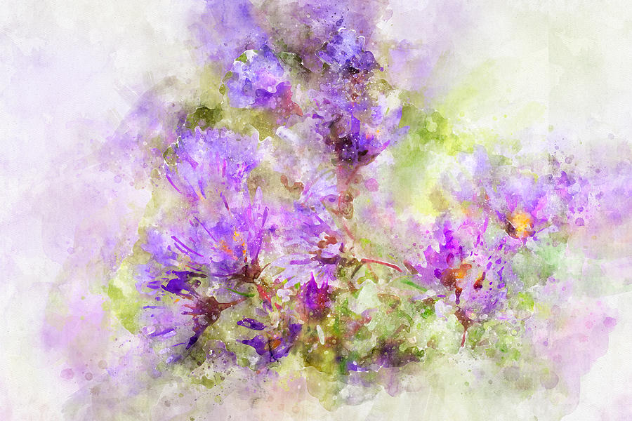 Wild Flowers in the Fall Watercolor by Michael Colgate Wild Flowers in the Fall Watercolor by Michael Colgate