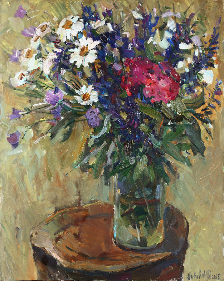 Wild flowers Painting by Juliya Zhukova