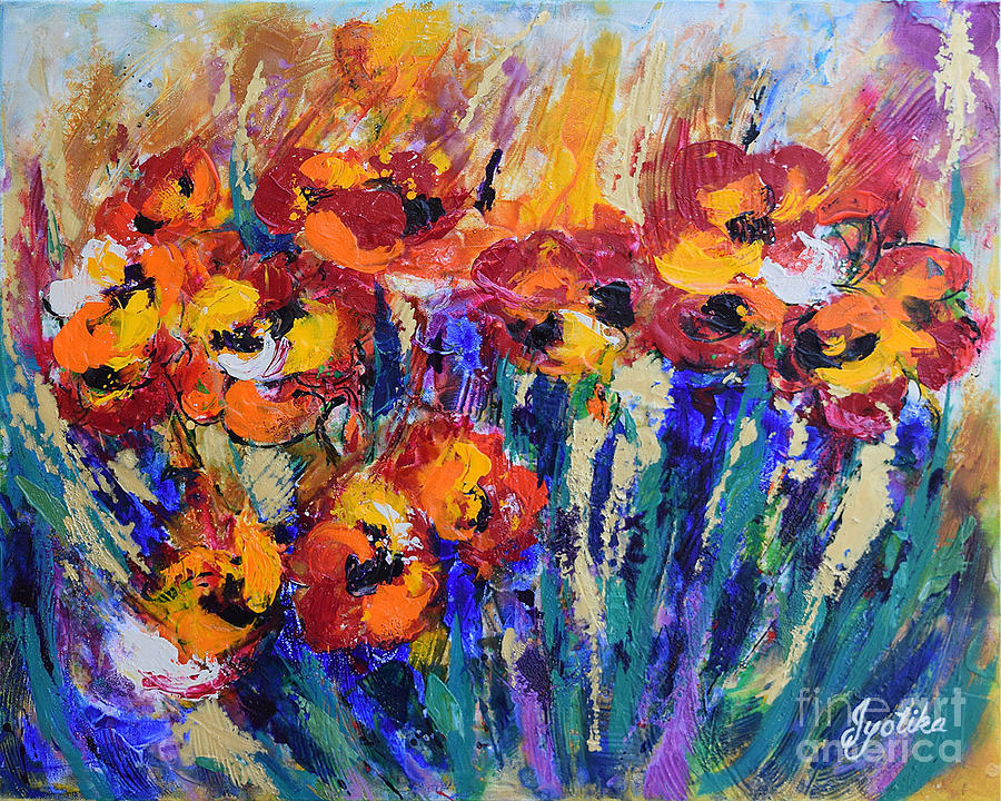 Wild Flowers Painting by Jyotika Shroff