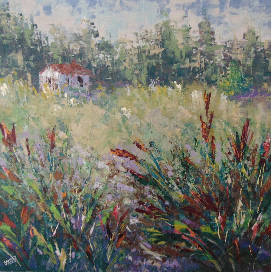 Wild flowers of Provence Painting by Frederic Payet