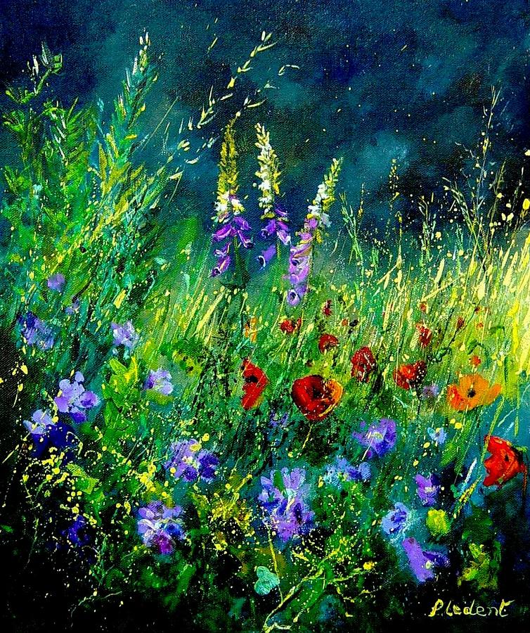Wild Flowers Painting by Pol Ledent