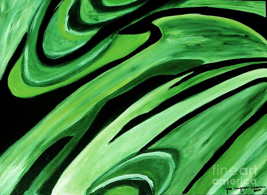 Wild Green Painting by Yael VanGruber