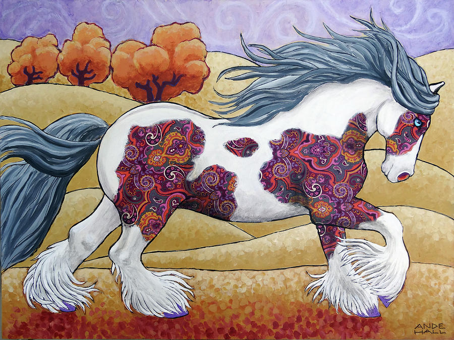 Horse Painting - Wild Gypsy Heart by Ande Hall