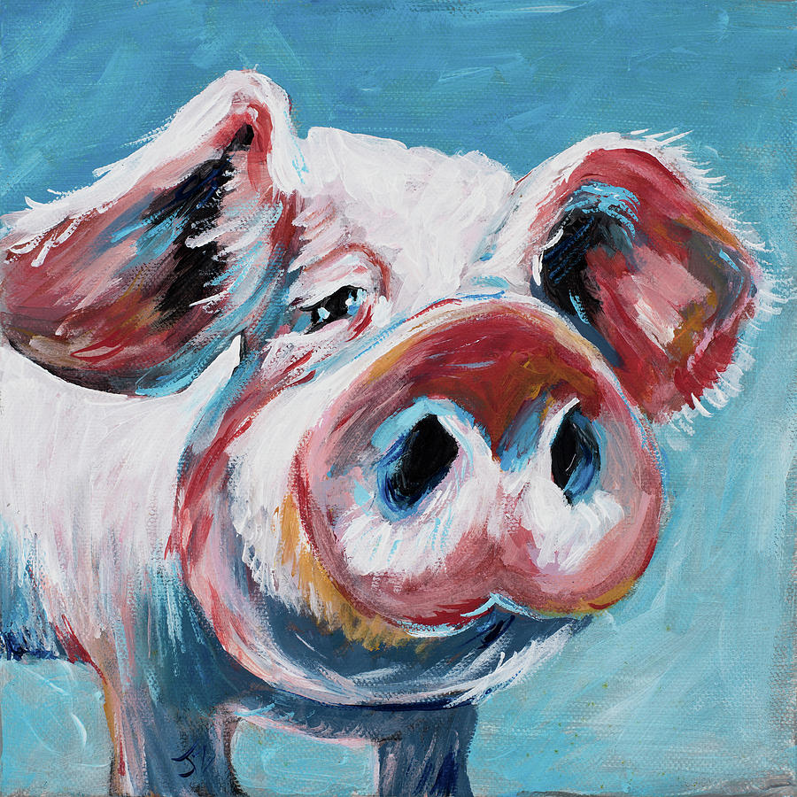 Wild Hog Painting by Julie Zimmerman - Fine Art America