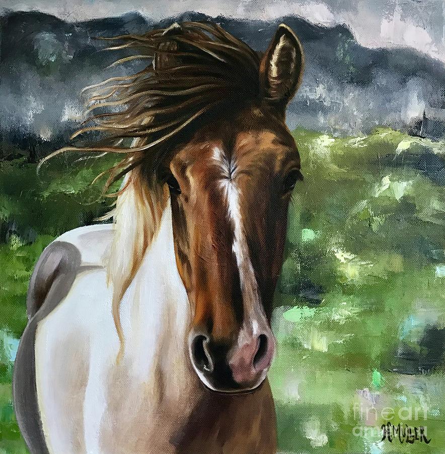 Horse Painting - Wild Horse by Harriet Muller