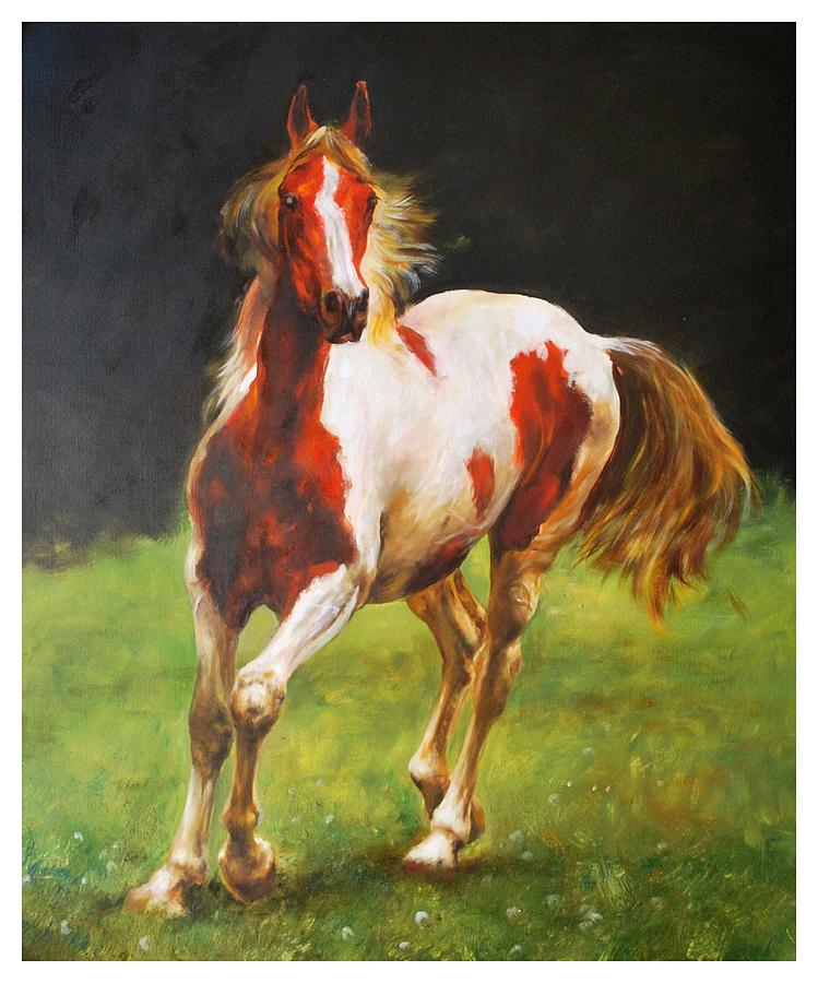 Wild horse Painting by Manuel Garcia - Fine Art America