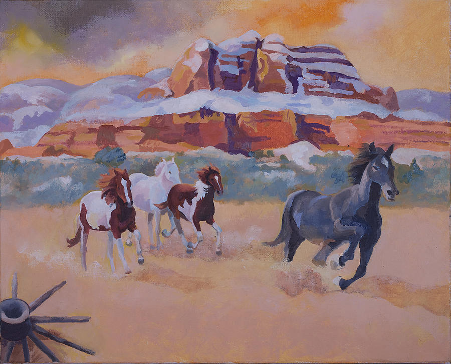 Wild Horses Painting by Susan McNally