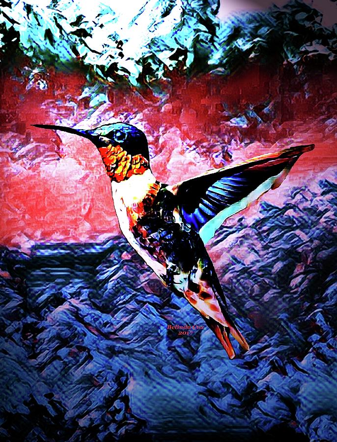 Wild Hummingbird Digital Art by Artful Oasis