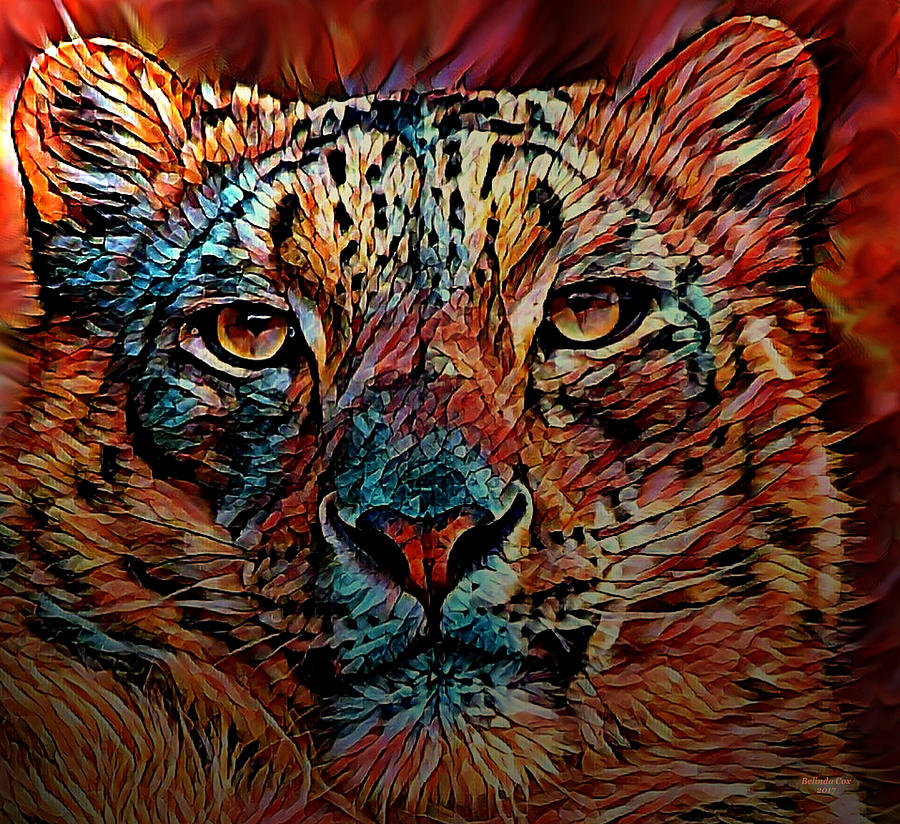 Wild Leopard Digital Art by Artful Oasis