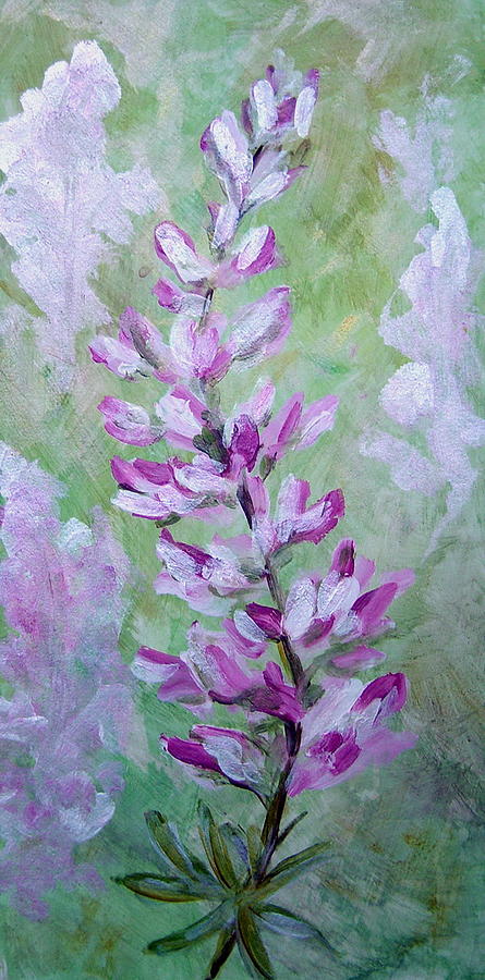 Wild Lupine Painting by Bonnie Peacher
