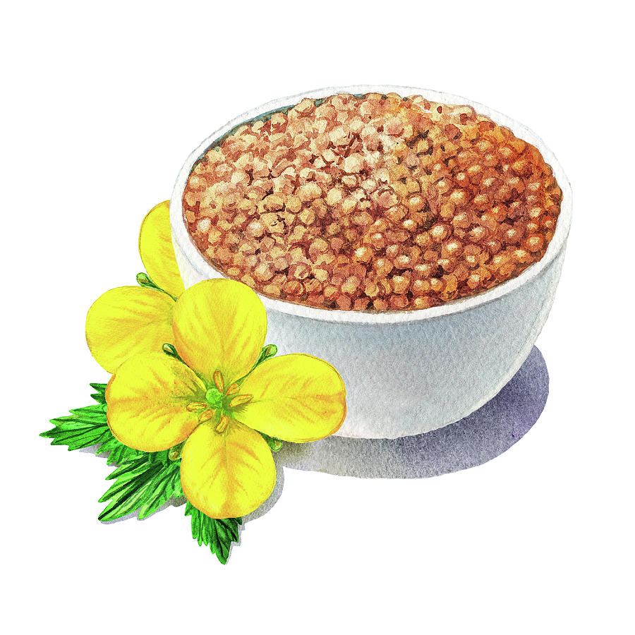 Wild Mustard Seeds And Flowers Painting