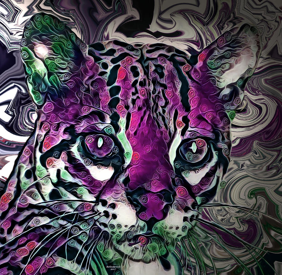 Wild Ocelot Digital Art by Artful Oasis