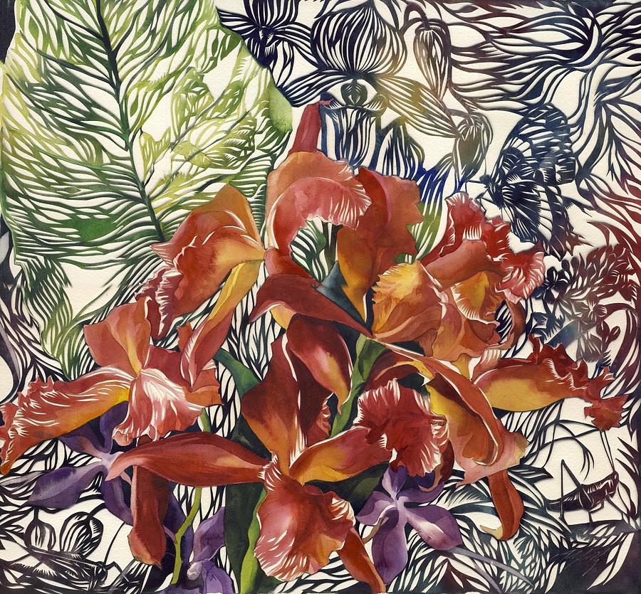 Wild Orchid Mixed Media by Alfred Ng