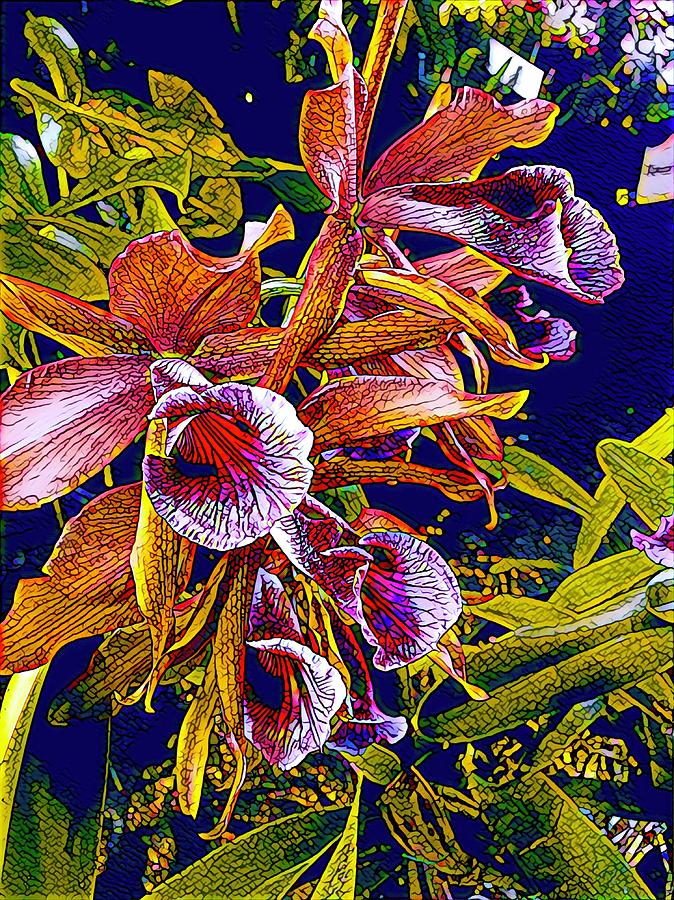Wild Orchid Aloha in Mosaic Photograph by Joalene Young