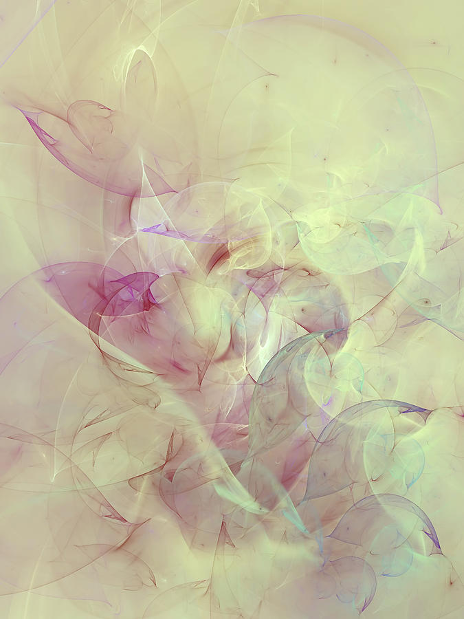 Nature Abstract Digital Art - Wild Orchids Abstract by Georgiana Romanovna