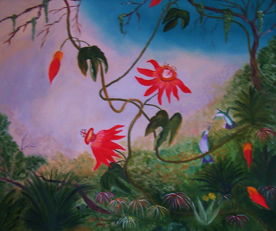 Nature Painting - Wild Orchids by Alanna Hug-McAnnally