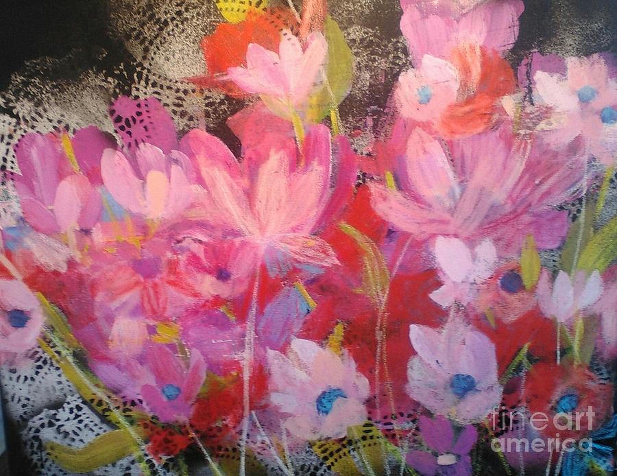 Wild Pink Painting by Sherry Harradence