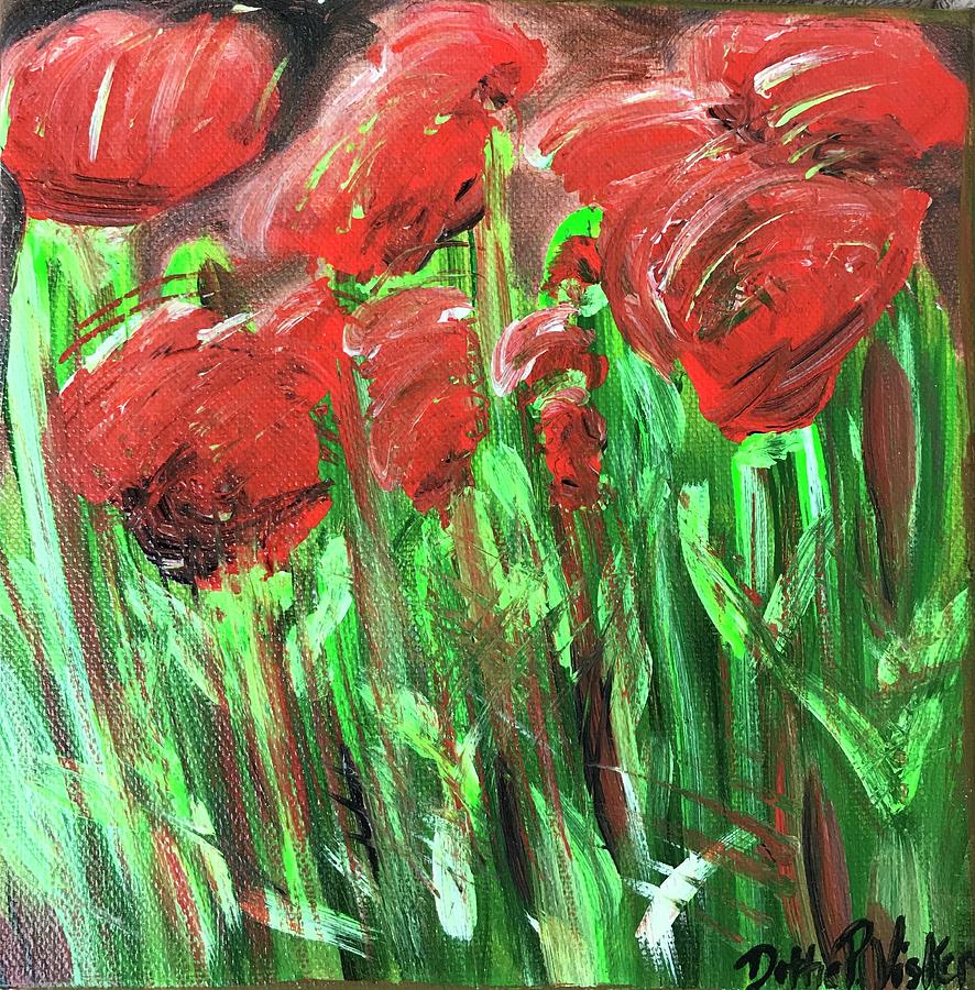 Wild Poppies  Painting by Dottie Visker