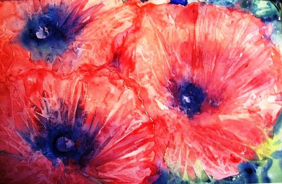 Wild Poppies Painting by Trudi Doyle