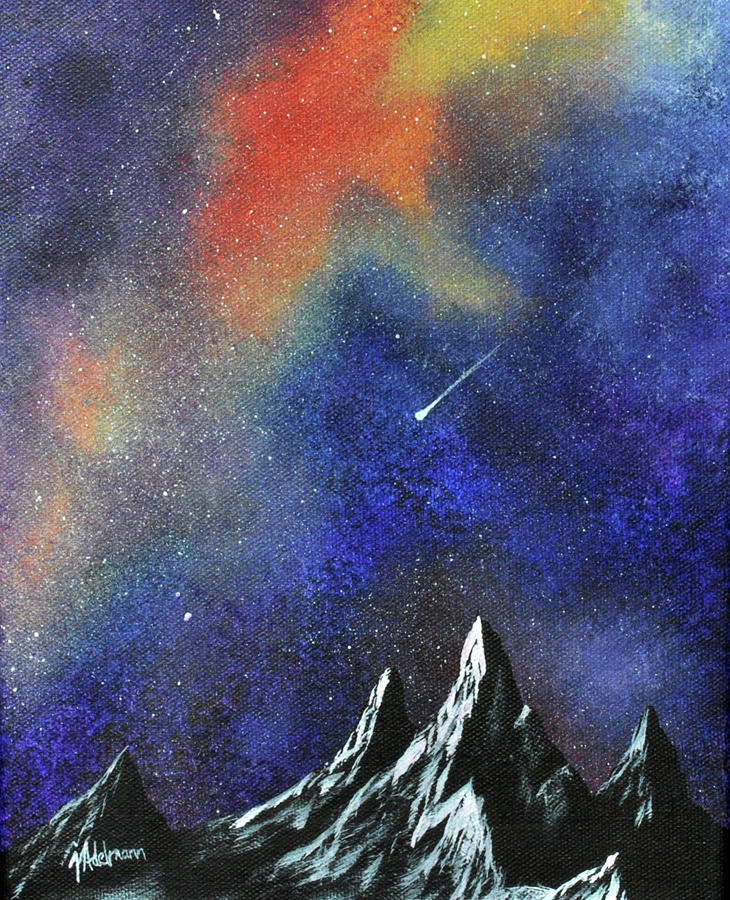 Wild Rocky Sky Painting by Jessie Adelmann