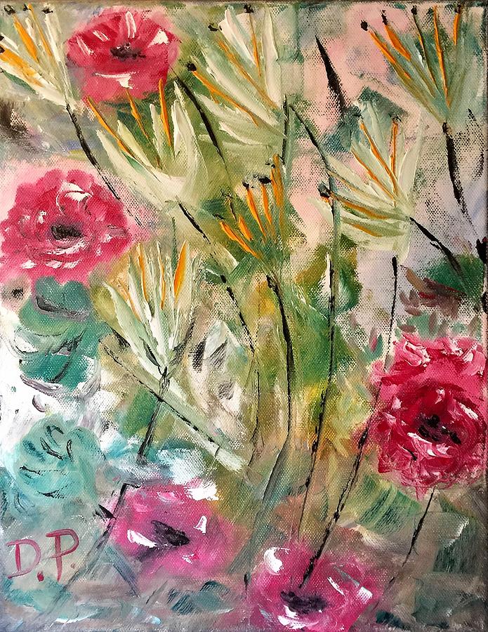 Wild Roses Painting by Donna Painter