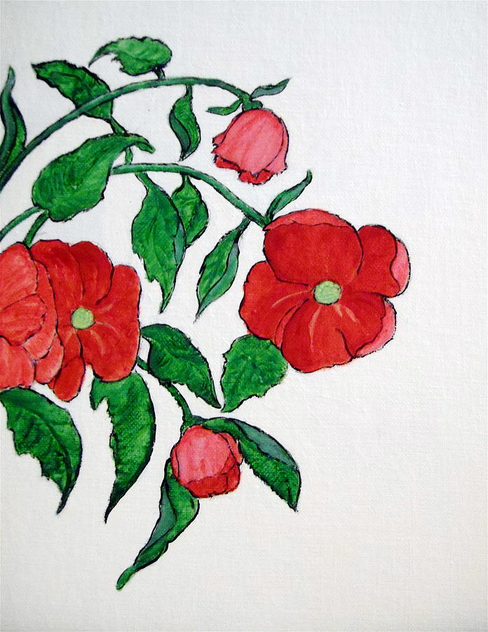 Wild Roses Painting by Stephanie Moore