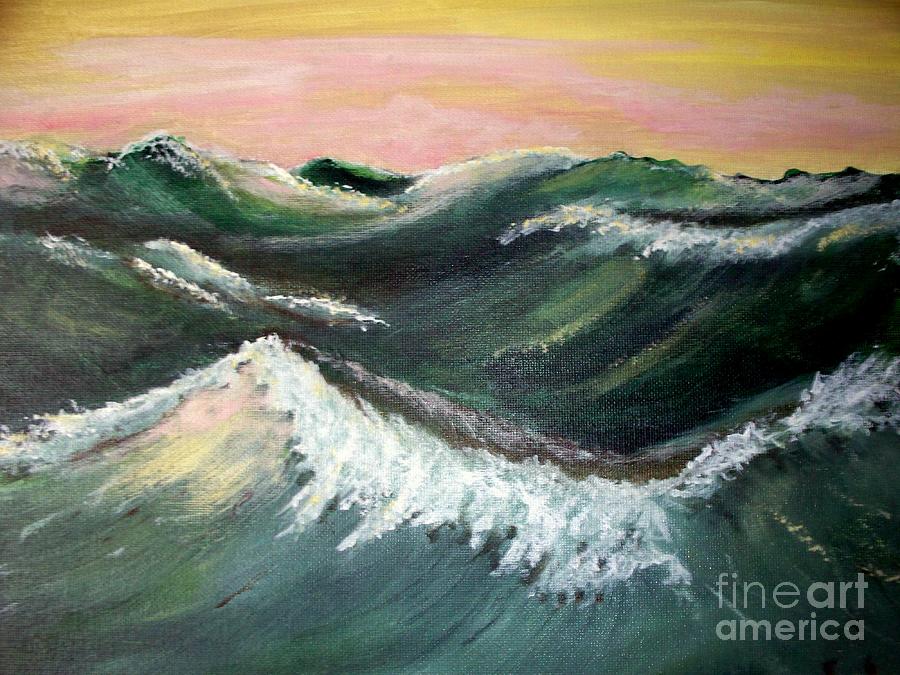 Wild Sea Painting by Carol Grimes