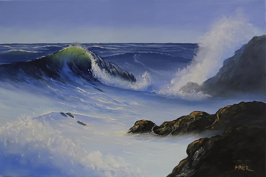 Wild Sea Painting by Silvia Maier - Fine Art America