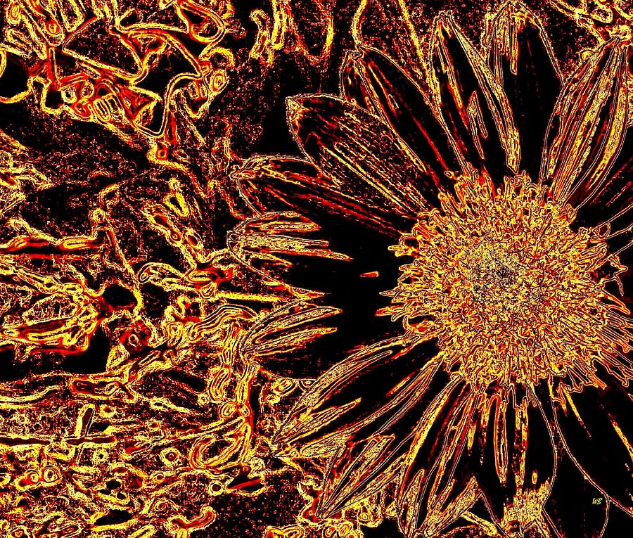 Wild Sunflower Abstract Digital Art by Will Borden