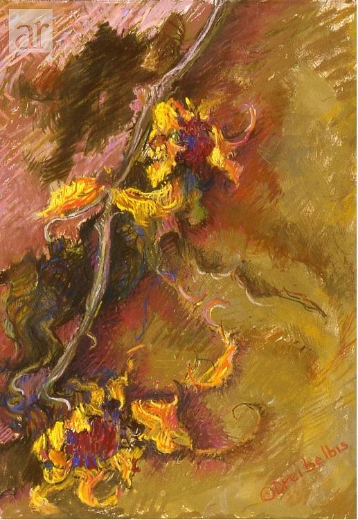 Wildflowers Painting - Wild Sunflowers by Ellen Dreibelbis