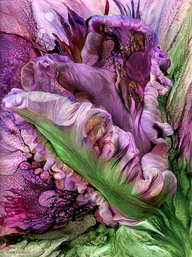 Wild Tulip 2 Mixed Media by Carol Cavalaris